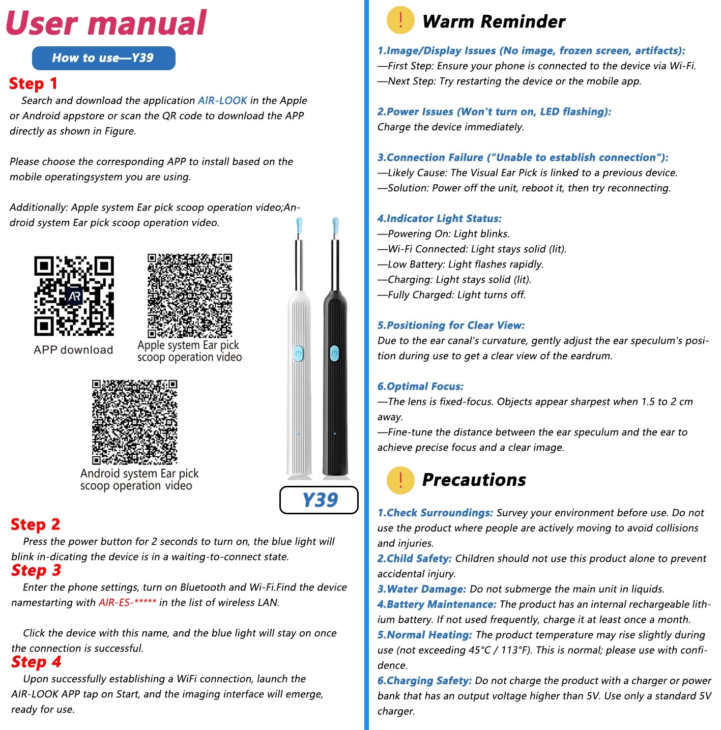 Visuell öronvaxrensare med kamera – Smart öronvårdssats