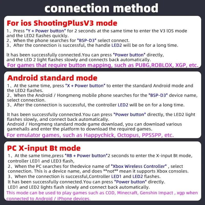Wireless Gamepad Controller for Mobile and PC
