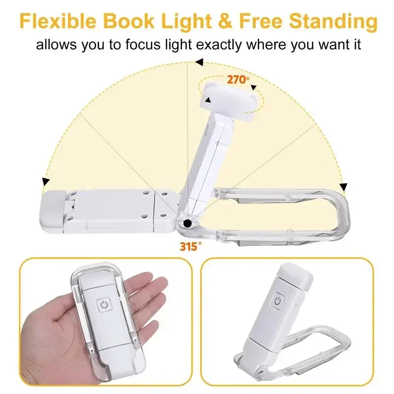 USB-Rechargeable Clip-On Book Light