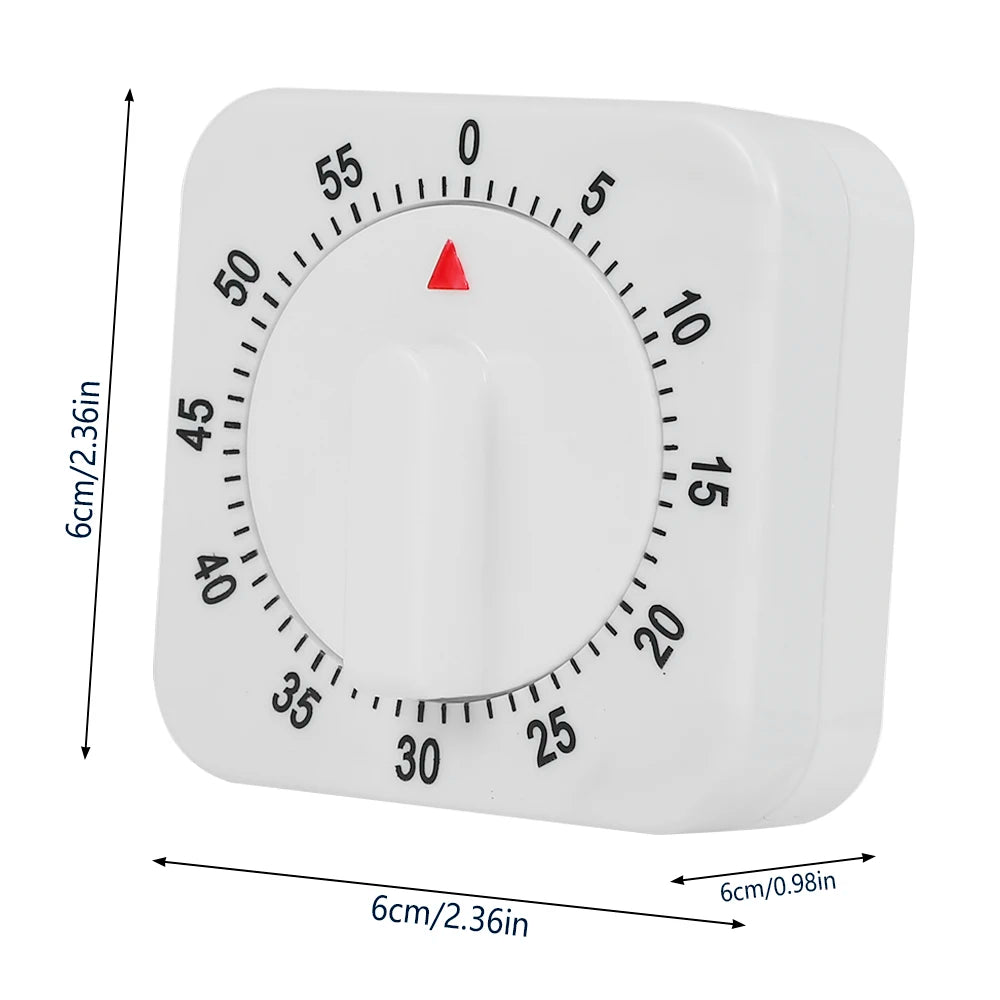 Wind-Up Kitchen Timer, Mechanical 60-Minute Dial, 4 Styles