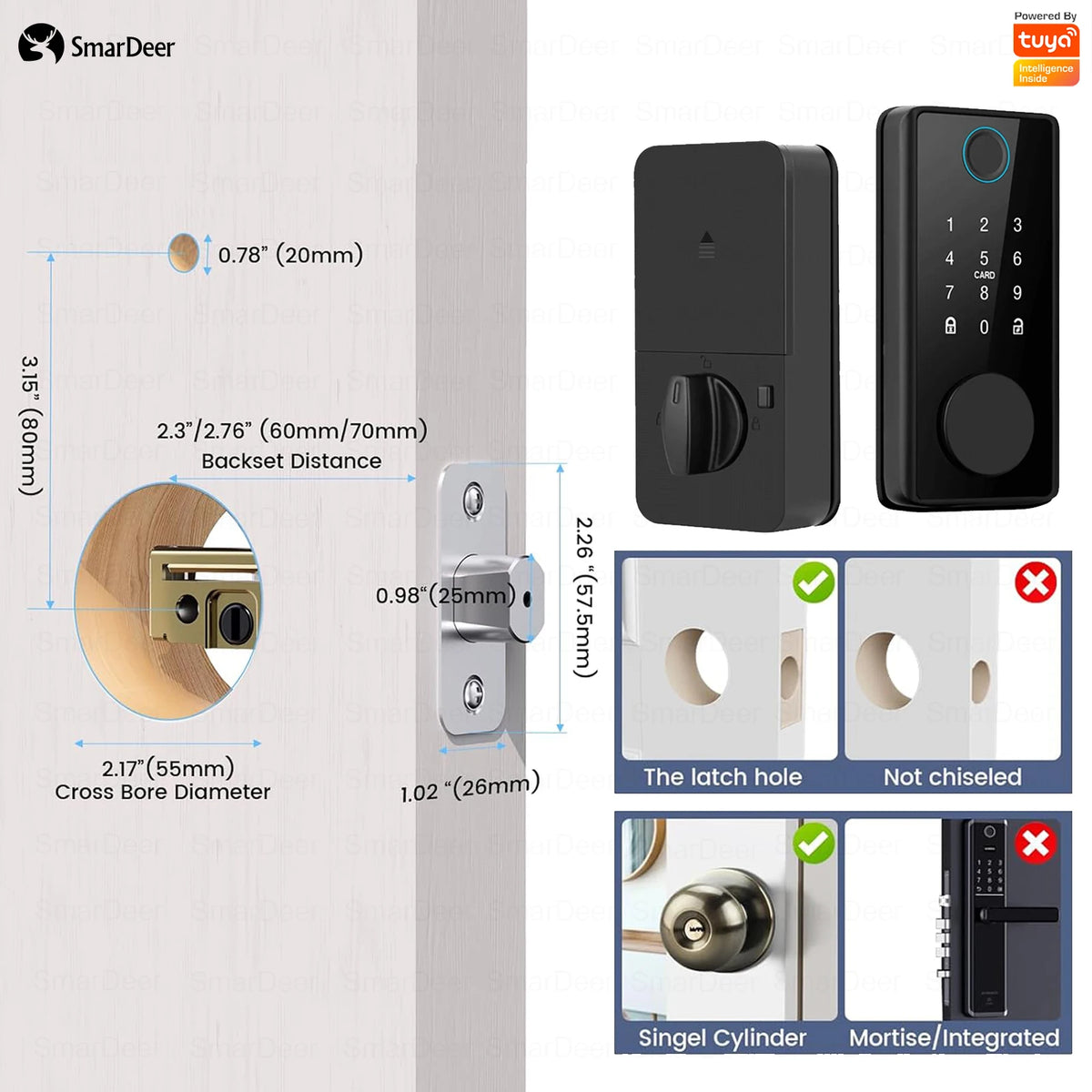 L001-TYWF Fingerprint and Wi-Fi Door Lock