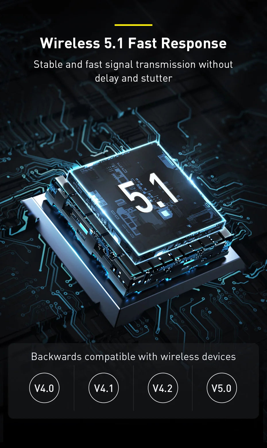 Baseus USB Kablosuz Bluetooth Dönüştürücü, Bilgisayarlar ve Dizüstü Bilgisayarlar için