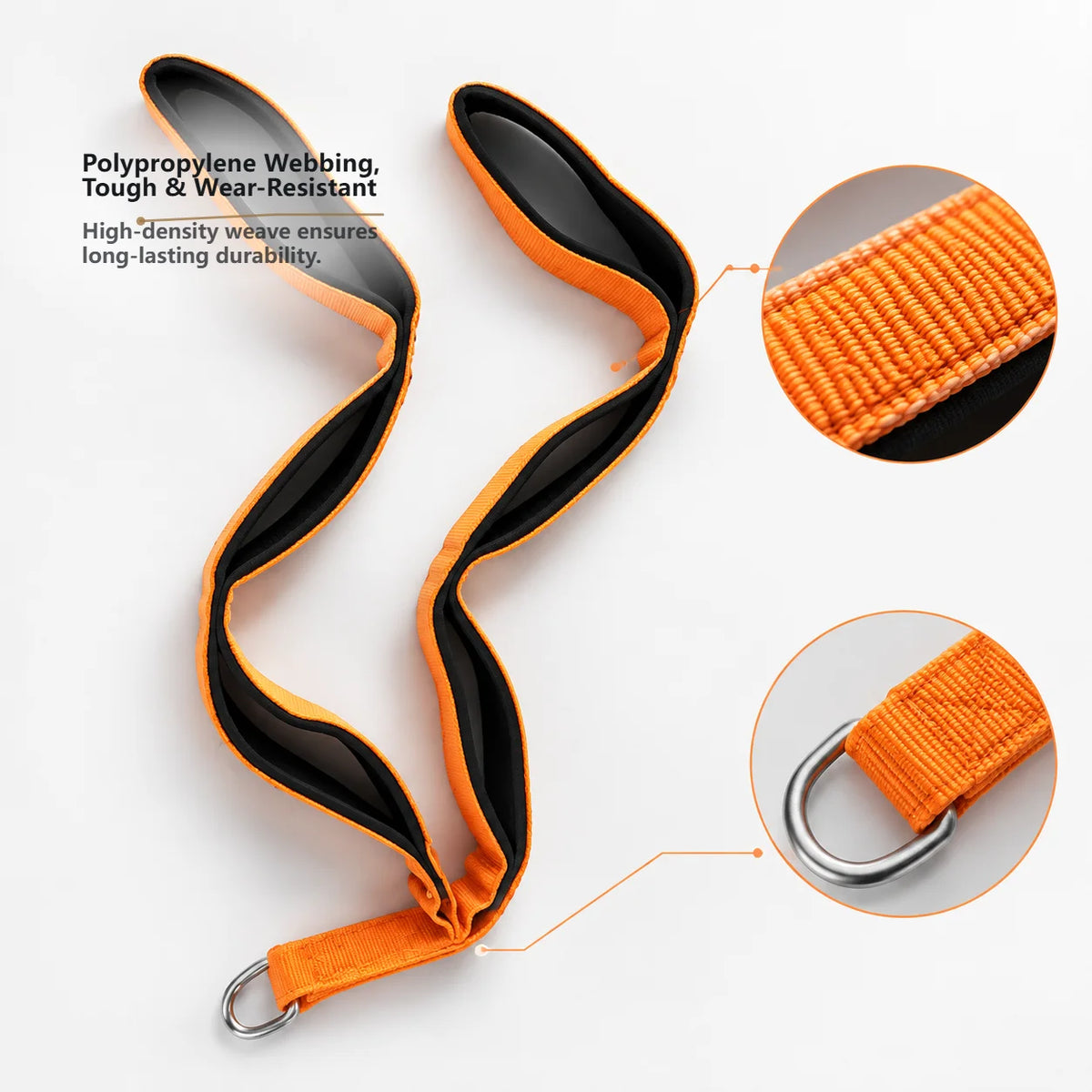 Six-Ring Tricep Rope Handle with Adjustable Strap