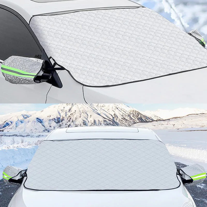 Cubierta para parabrisas contra la nieve con cubiertas para los espejos retrovisores