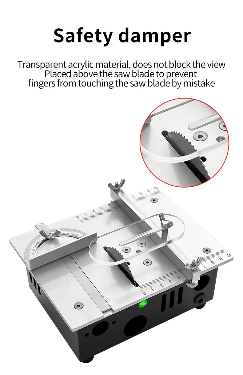 DIY mini stolová píla 96W kompaktný presný rezací stroj