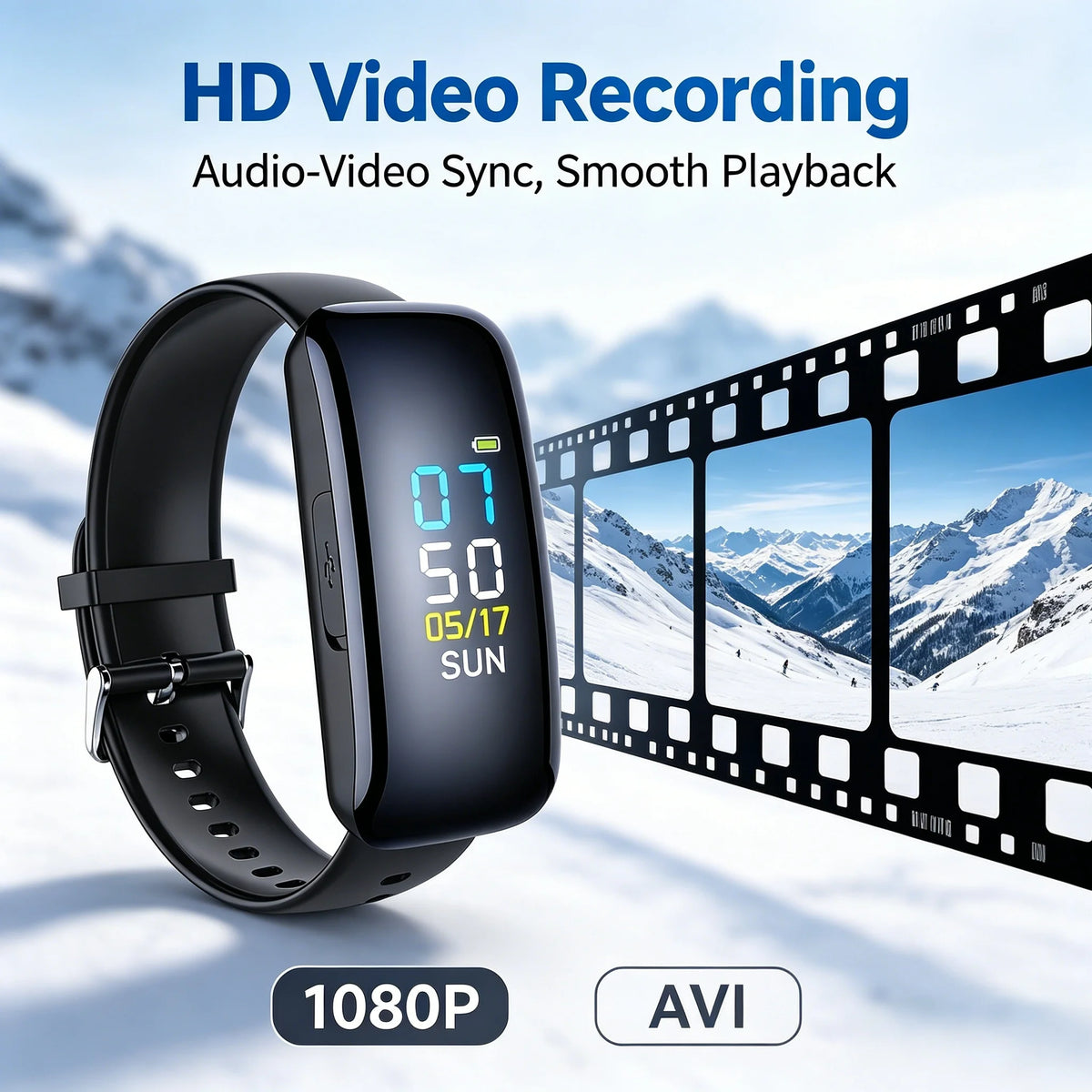 Mini Camera Watch 1080P HD DV Professional Digital Voice Video Recorder Bracelet Dictaphone Sound Small Micro Home Secret