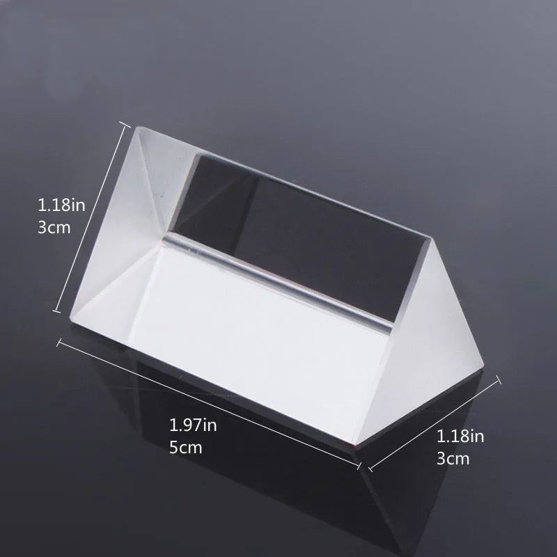 Triangular Glass Prism for Light Experiments