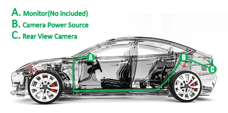 1080P Car Rear View Camera 170° Night Vision Waterproof