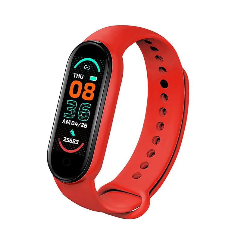 M6 Smart Watch Men Women Fitness Smart Bracelet Sports Band Heart Rate Blood Pressure Monitor Waterproof Multi-function Watches 