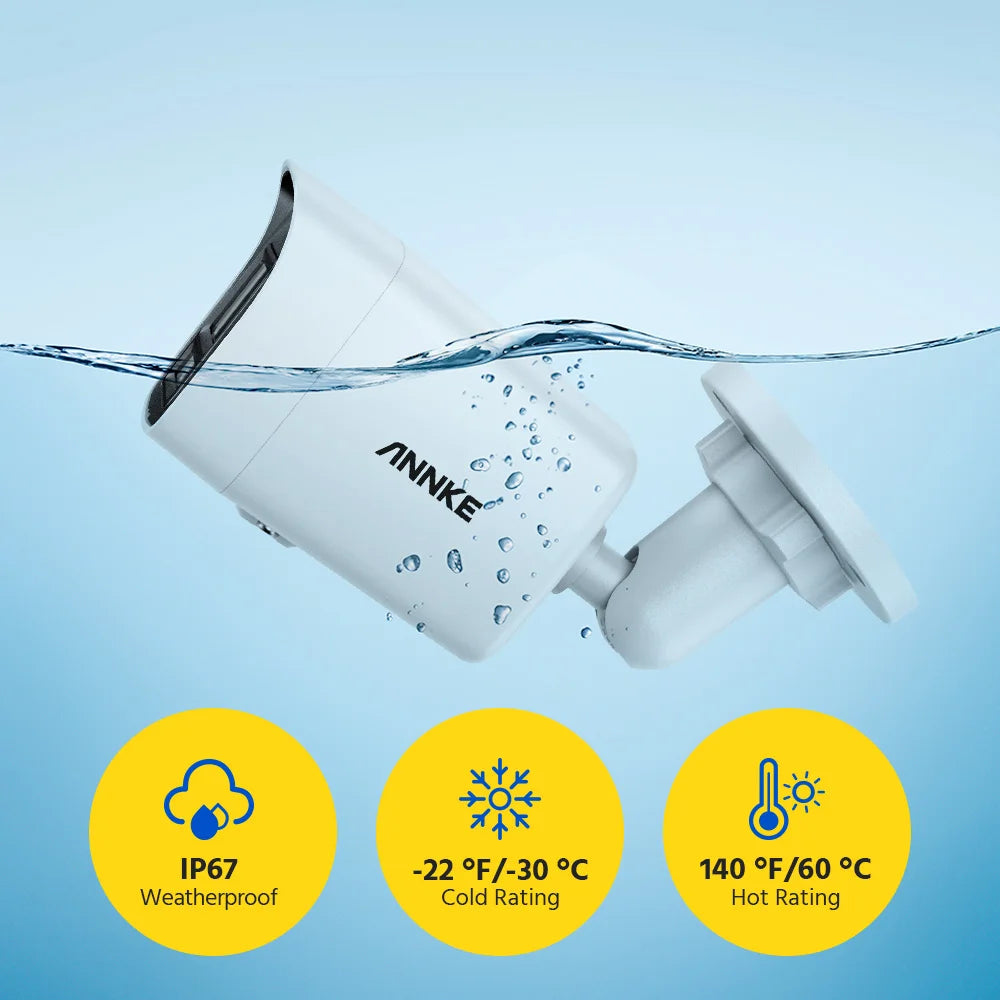 ANNKE 4K Weatherproof Bullet IP Camera with Human Detection