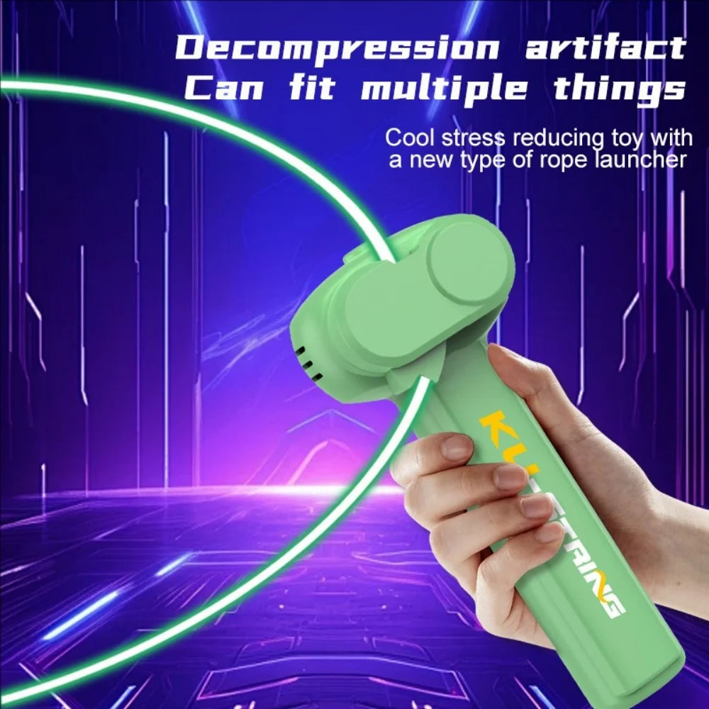 Glow-in-the-dark fun electric rope thruster children's outdoor new exotic decompression toys Creative toys for cats and pets 