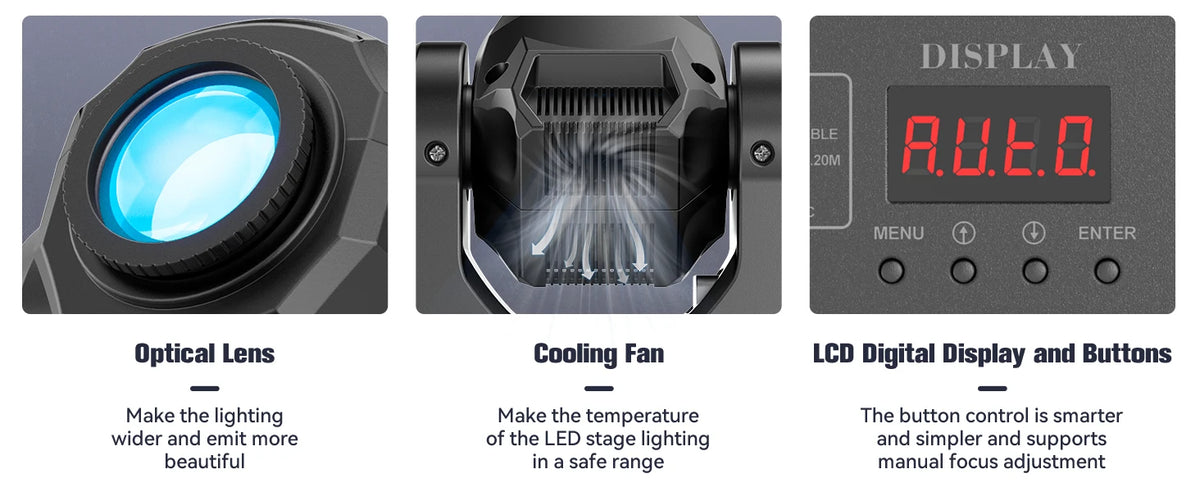 Luce Moving Head a LED da 120W con Telefono e DMX512