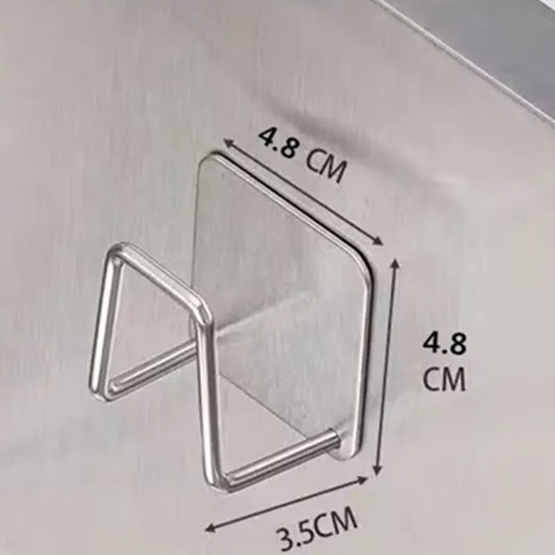 Kitchen 304Stainless Steel Sink Shelf Sponges Storage Holde Adhesive Drain Drying Rack Wall Hooks Storage Organizer Accessories 