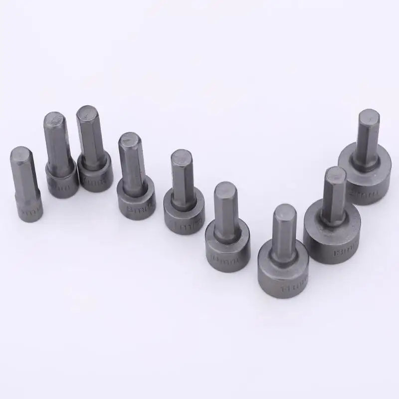 9-Piece Metric Nut Driver Bit Set, 5–13mm