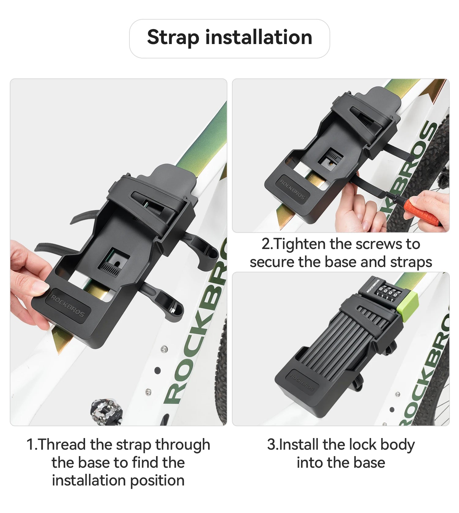Folding Bike Combination Lock with Alloy Steel Body