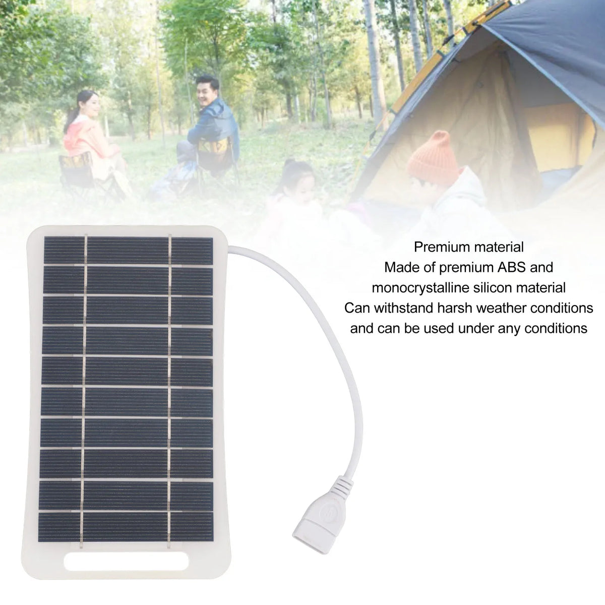 Compact 5 V USB Solar Panel for Small Outdoor Projects