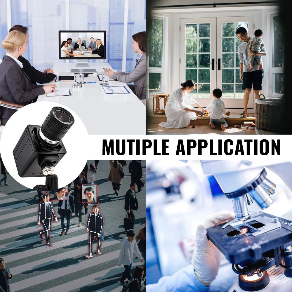 WGWK Caméra IP MINI 4K 3/4/5/8MP Zoom Manuel POE48V Objectif CS Boîtier Métallique Inspection Industrielle Sécurité Webcam Vidéo Surveillance