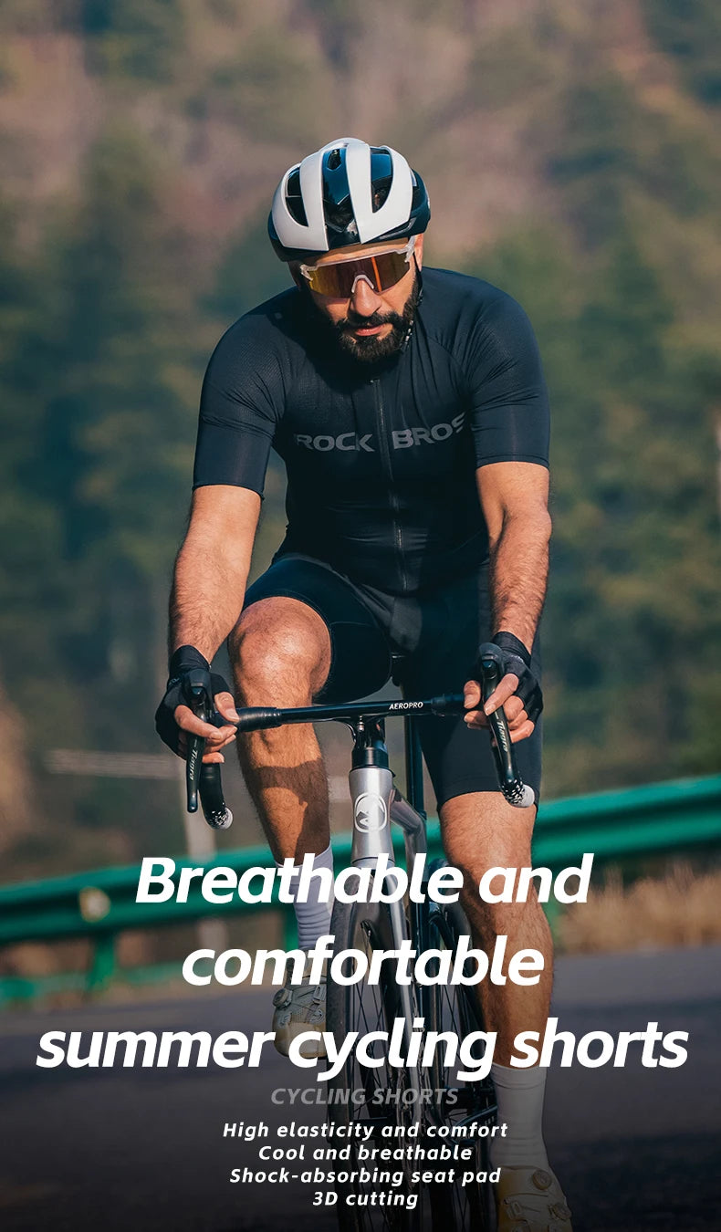 Men’s Cycling Shorts with Pockets Breathable Quick-Dry Anti-Slip Grip