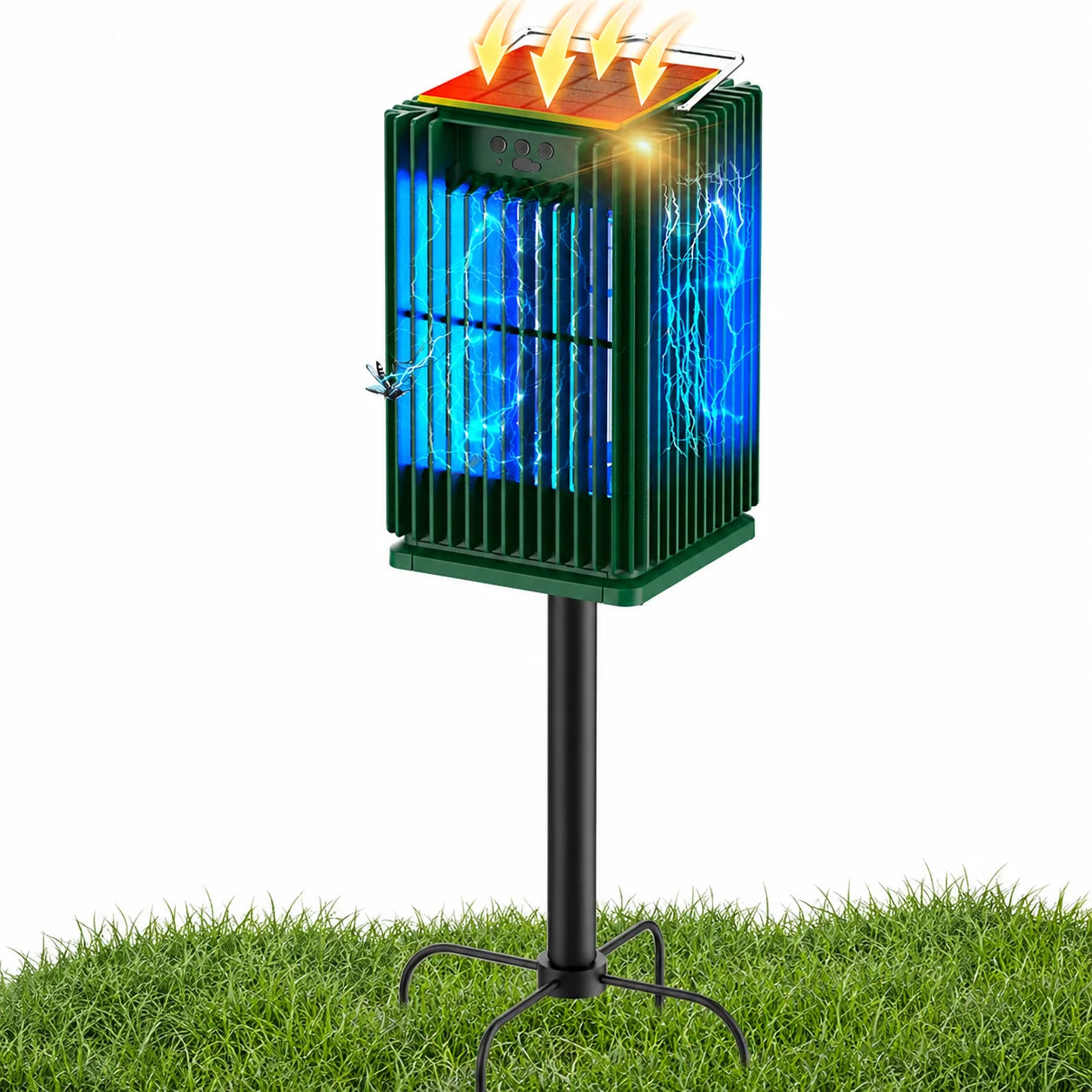 Solar Bug Zapper Outdoor 4200V Mosquito Killer with USB-C Charging