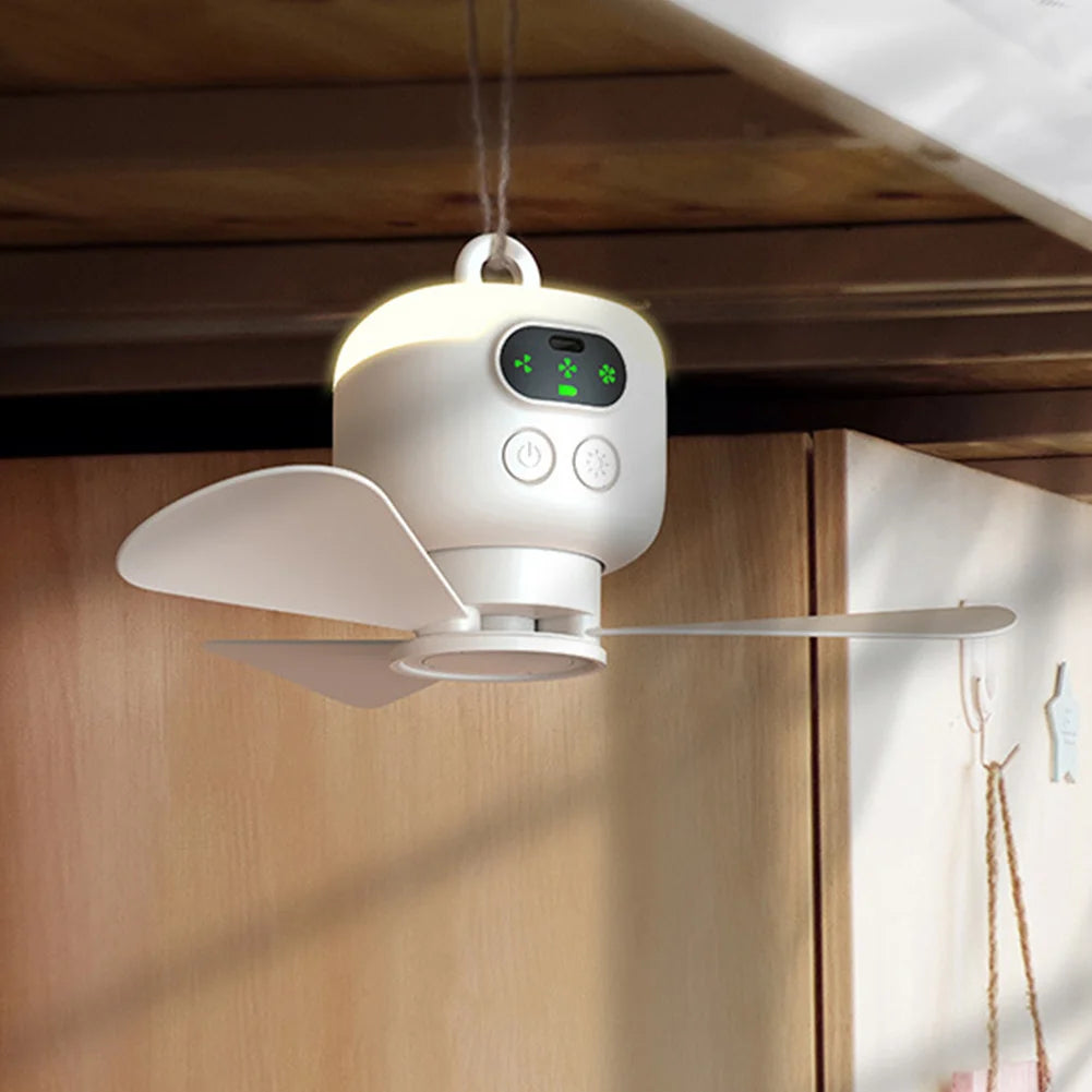 Rechargeable Wireless Camping Fan Light with Remote Control