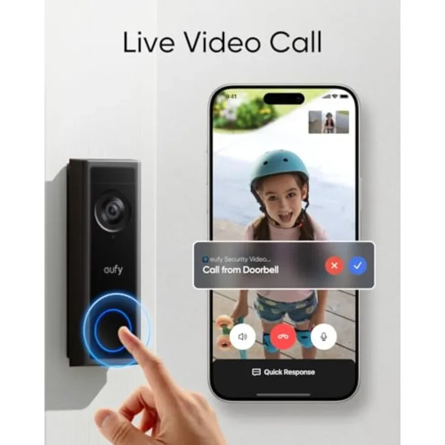 Video Doorbell Camera C31 with 2K FHD Head-to-Toe View