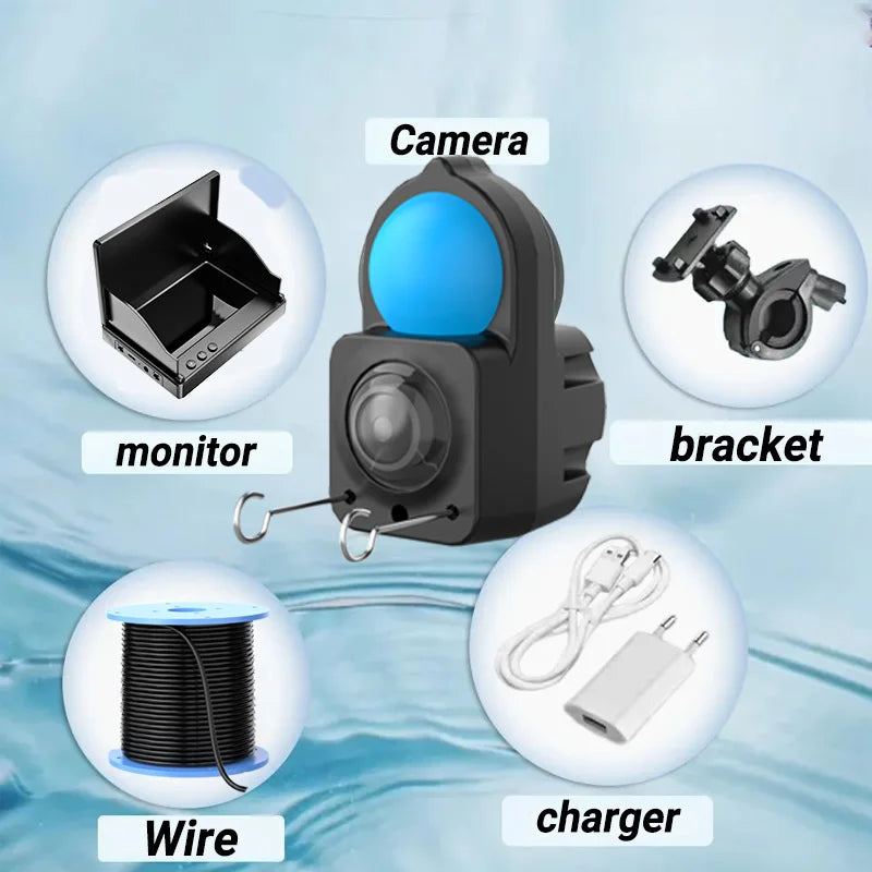 Underwater Fishing Camera with 4.3" Monitor and Night Vision
