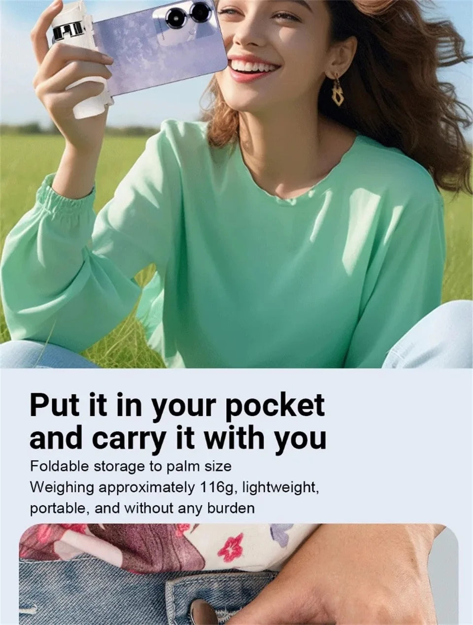 Mobile Selfie Stick Handle Tripod & Travel Photography Tool