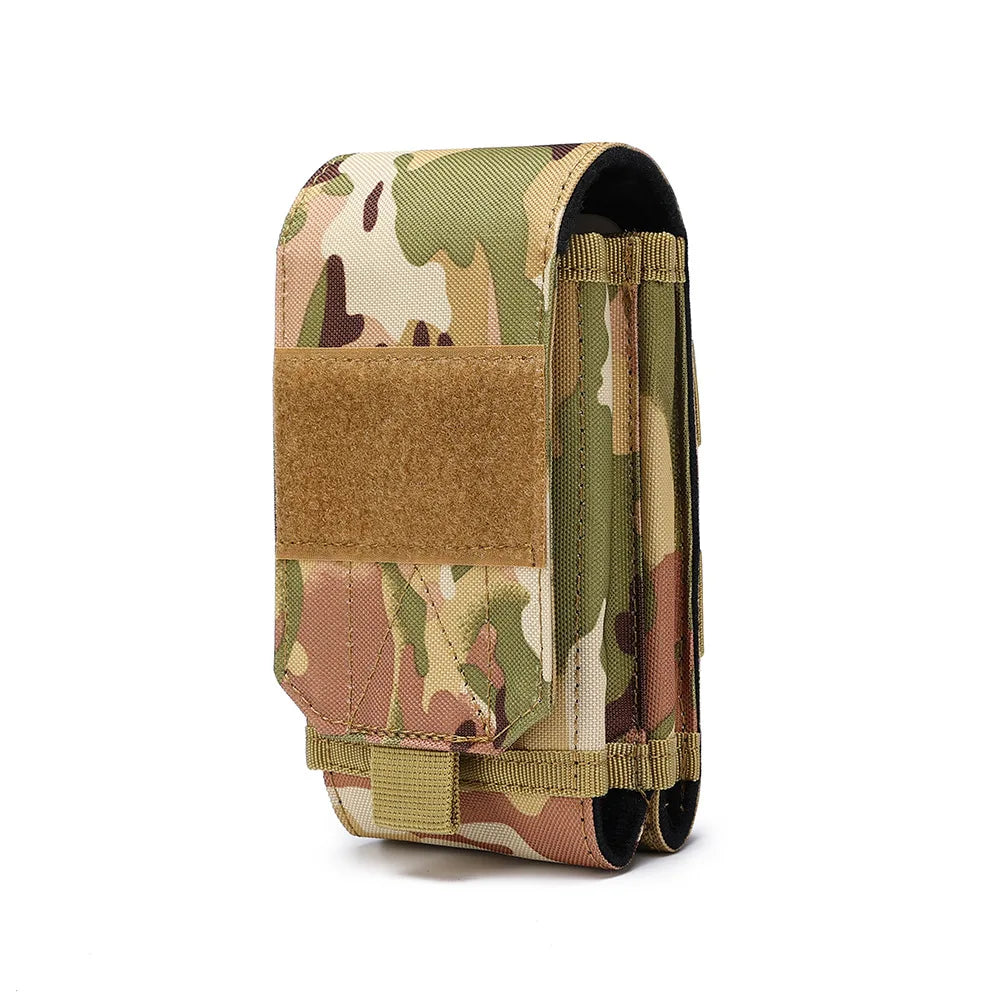 Dvojitý MOLLE laserové puzdro na telefón, taktické opasok EDC, puzdro na opasok, držiak, bedrové doplnky, taška Outdoor kempovanie, mobilný telefón, balíček