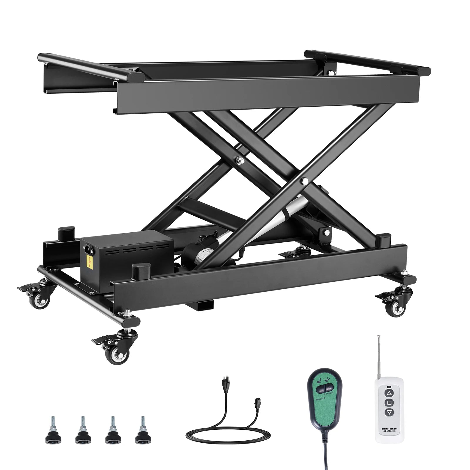 Electric Scissor Lift Table 330lb Adjustable 8–28in Platform
