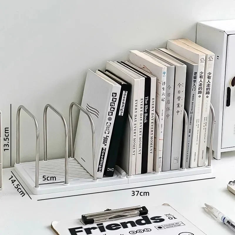 Desktop Bookshelf with Non-Slip Base for Desk Storage