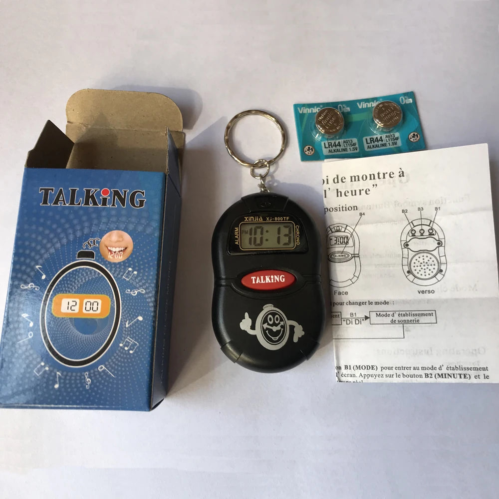 Talking Keyring Alarm Clock - Language Options