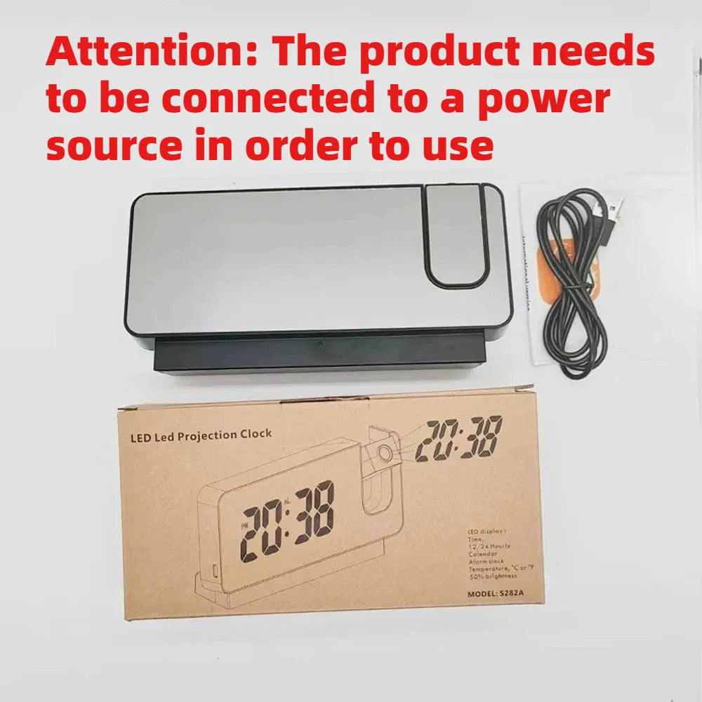 FHD 1080P Mini Miniature Projection Clock Camera Supports 2.4GHz WIFI Wireless Remote Viewing, Motion Detection, Home Camera