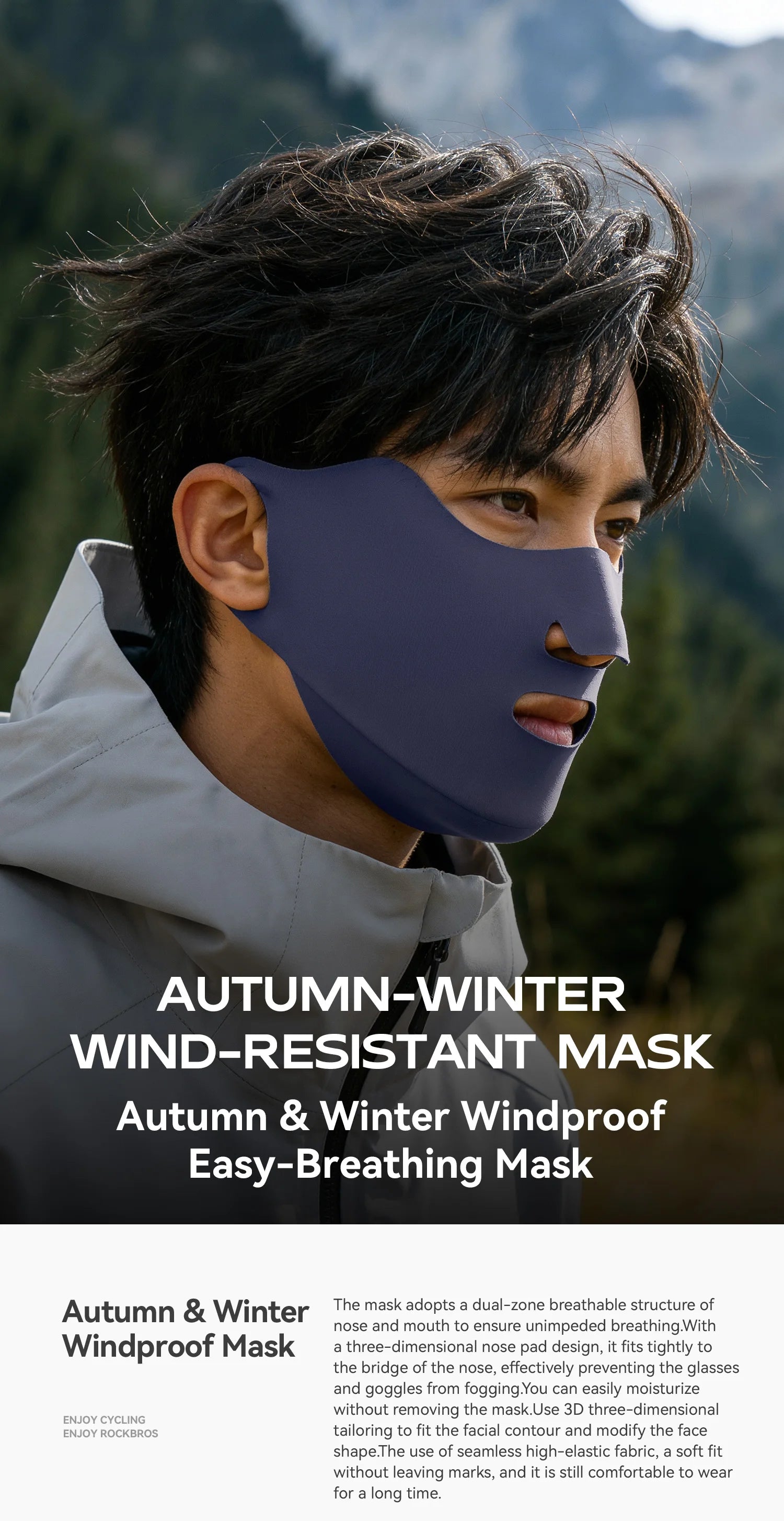 Cycling Face Mask with Fleece Inner Layer