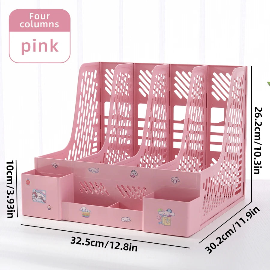 Four-Section Desktop File and Document Organiser
