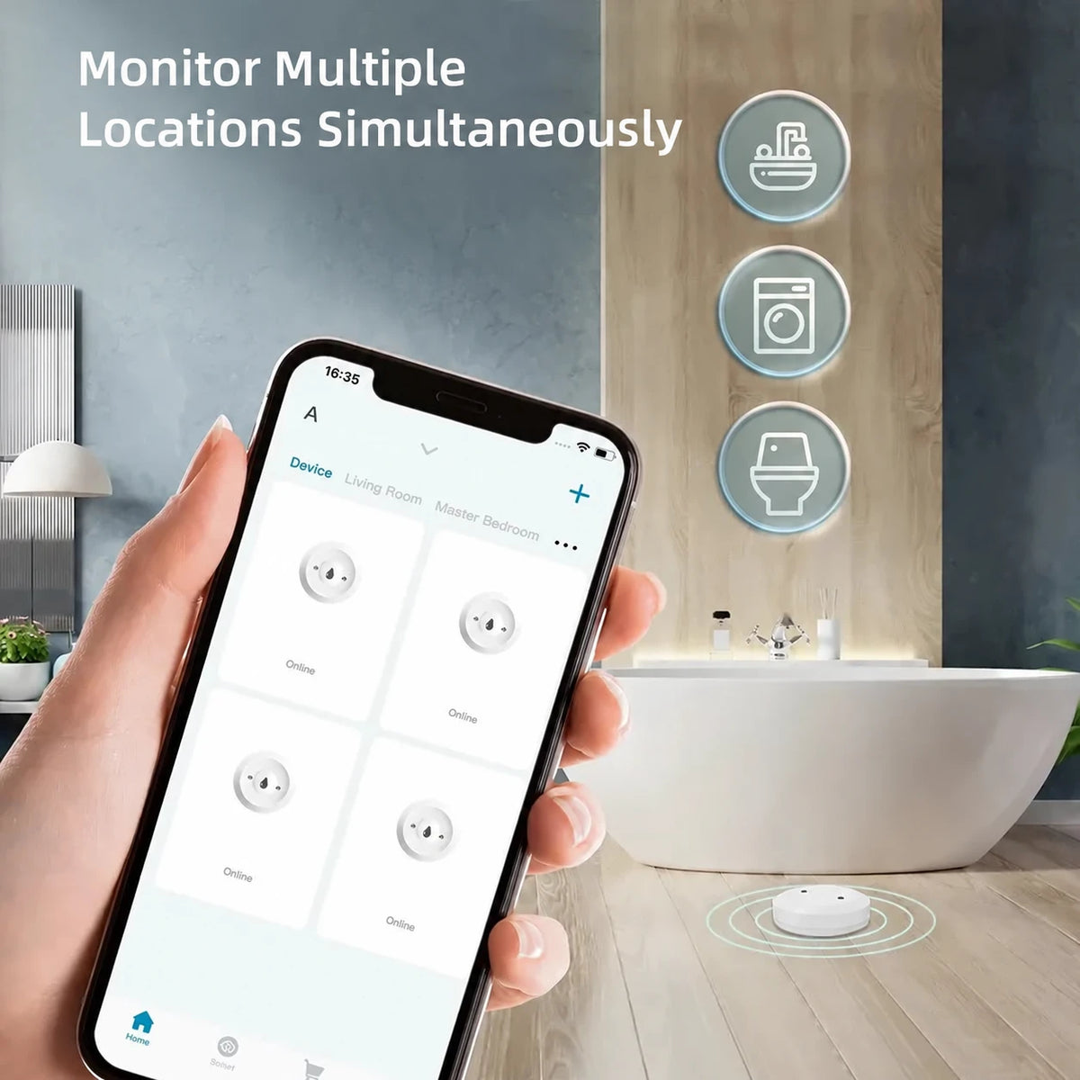 Zigbee waterleksensor