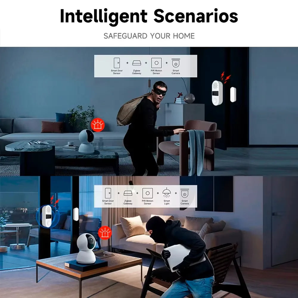 Wi-Fi Door Sensor with Sound and Light Alarm