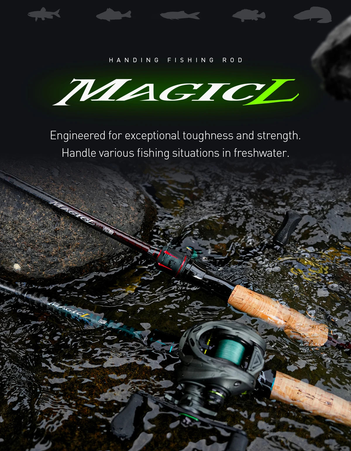 HANDING Magic L Spinning & Casting Fishing Rod