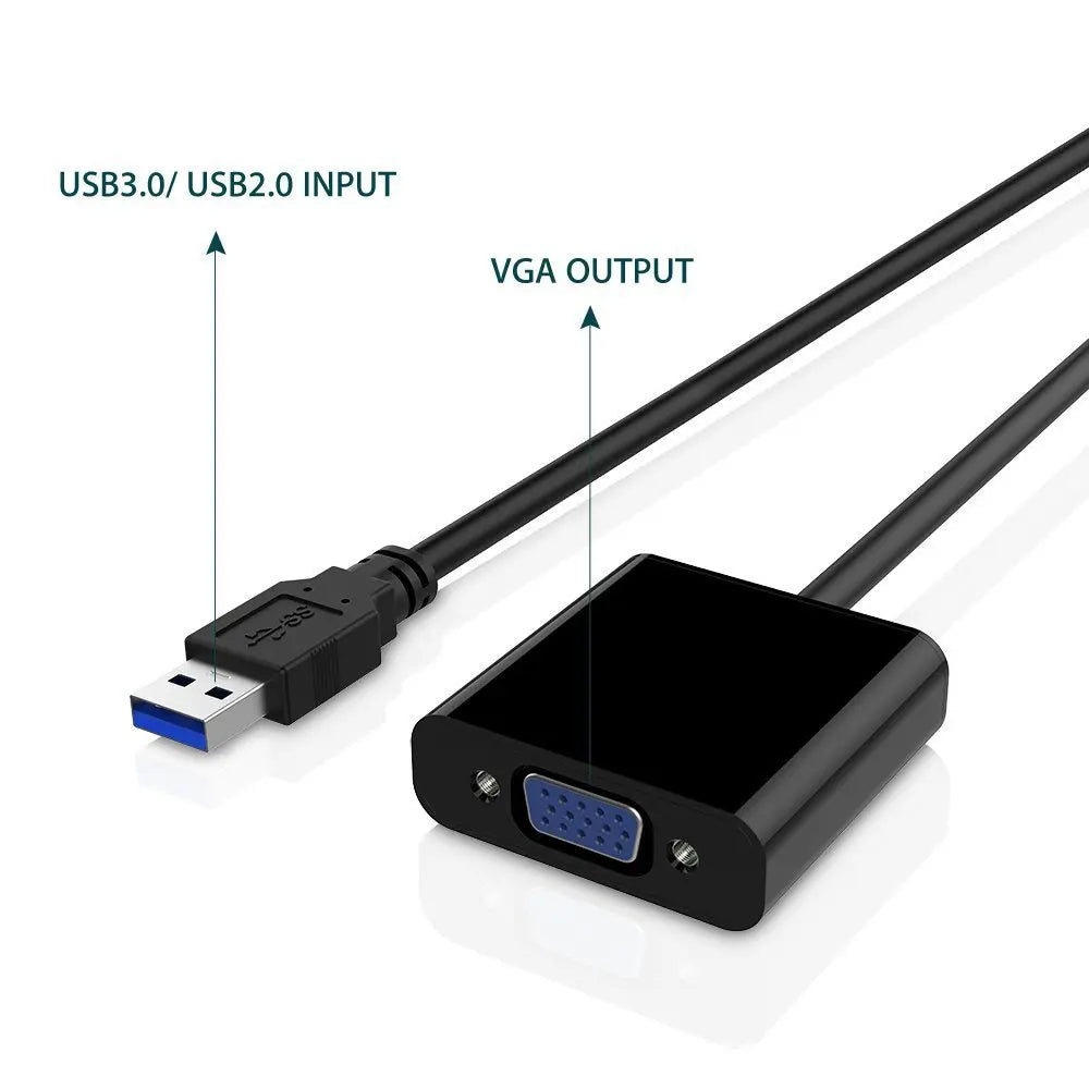 USB 3.0 to VGA Adapter for Windows Office Displays