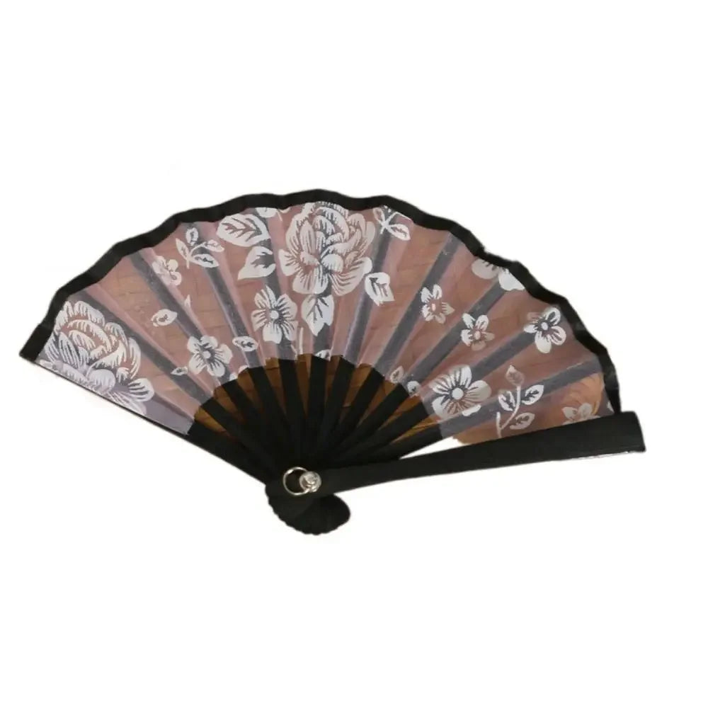 Mini Bamboo-and-Fabric Folding Fan