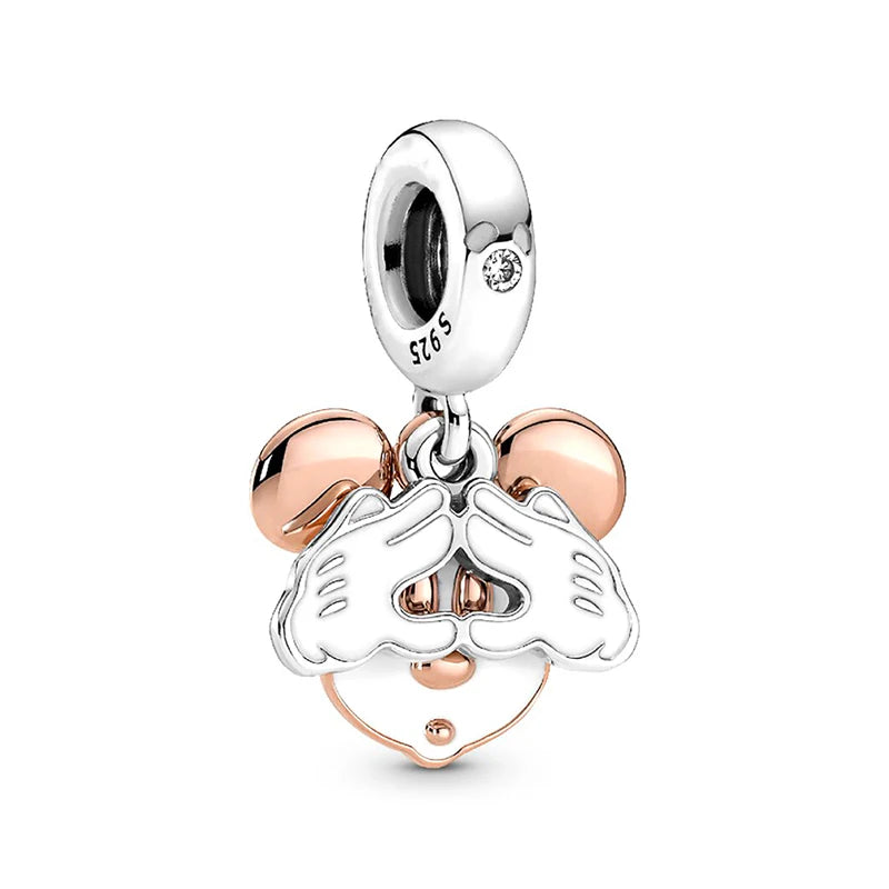 Disney Charms 925 Originales Winnie the Pooh Beads Fits Bracelet Necklace Women Charm Silver 925 Pendant Bead Luxury DIY Jewelry 