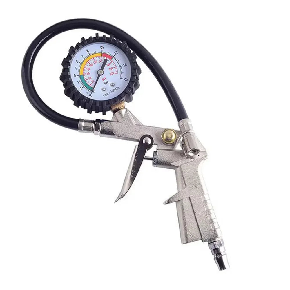 Tire Pressure Gauge For Car Motorcycle SUV Inflator Pumps Tire Repair Tools Pressure Gun Type For Air Compressor Durable 