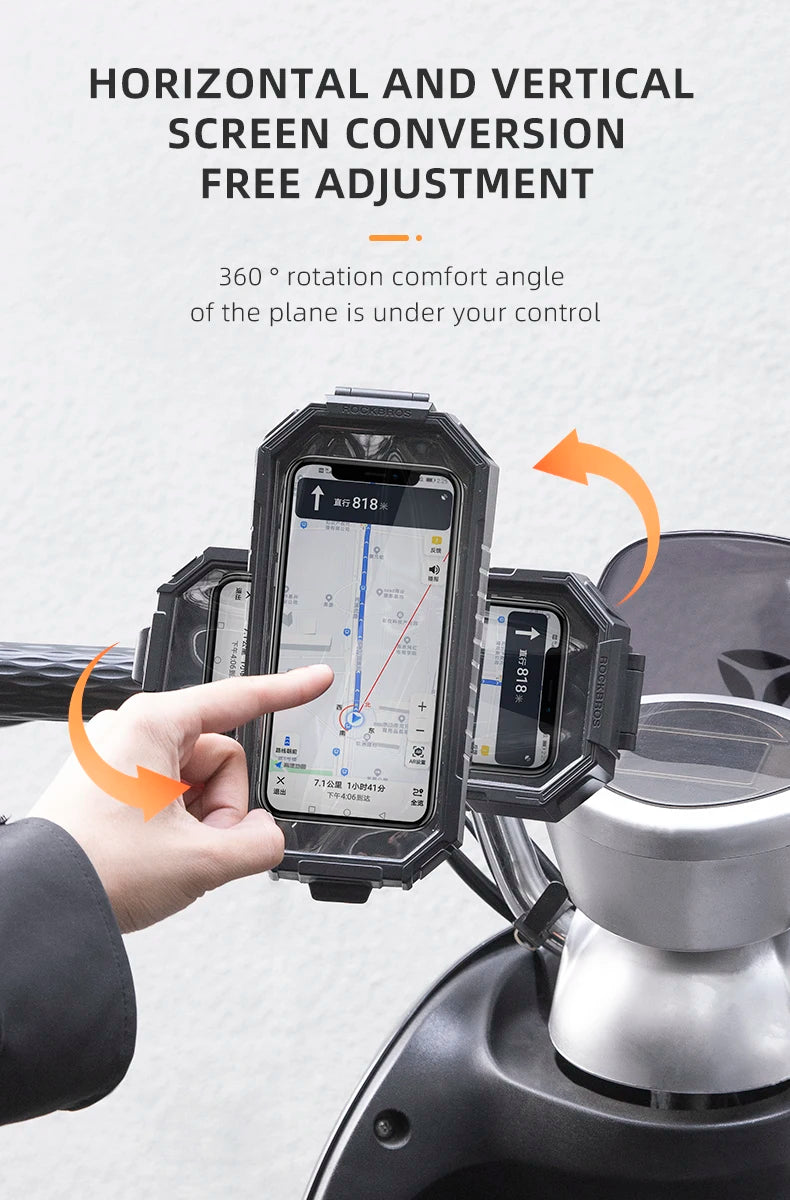 Soporte Automático para Teléfono de Bicicleta con Bloqueo, Antichoque y Antideslizante  