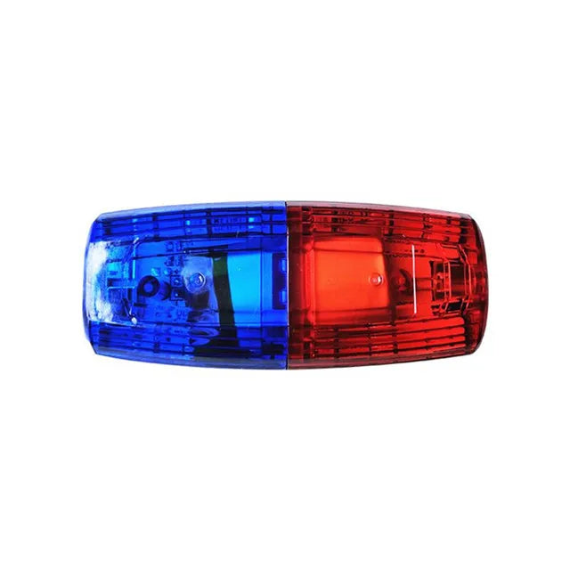 LED Red Blue Caution Emergency Police Light Flashing Shoulder Lamp USB Rechargeable Shoulder Warning Safety Torch Bike Tail Lamp 