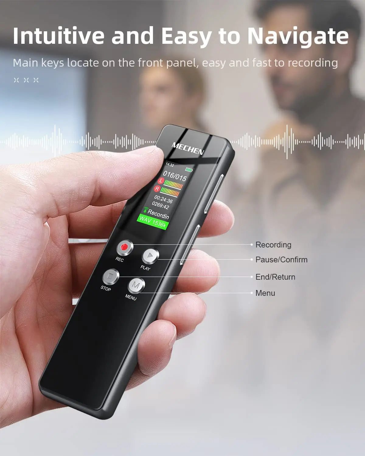 V01 Voice-Activated Digital Recorder