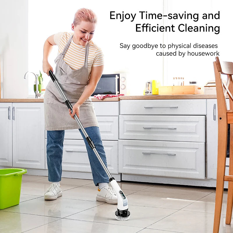 Cordless Electric Cleaning Brush 7-in-1 Bathroom Window Electric Spin Cleaner Kitchen Toilet  Automotive Household Rotate Clean 