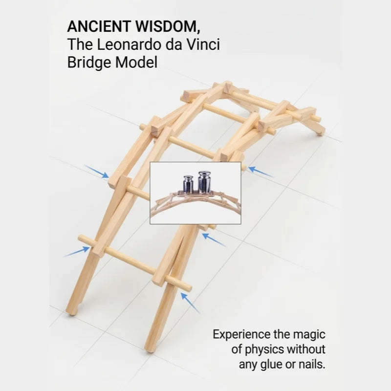 Kit de Modelo de Construção de Ponte de Arco de Madeira