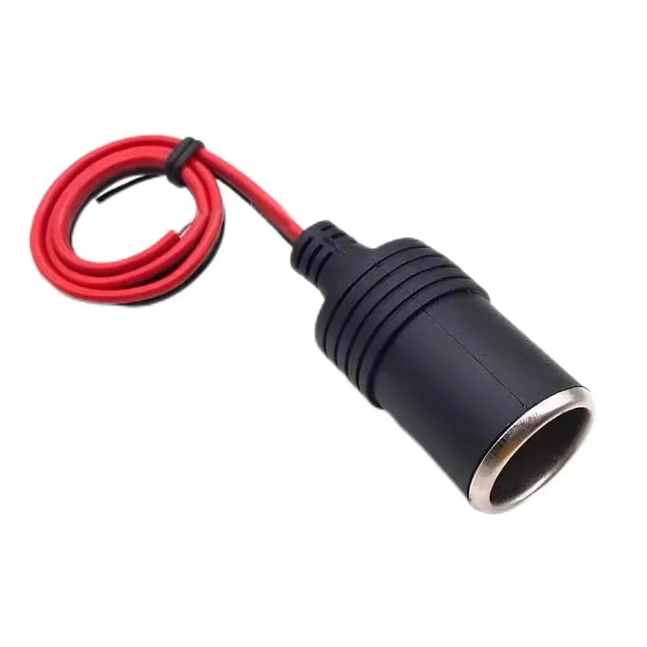 QXNY 10A or 20A  Car Mounted Cigarette Lighter Charger Female Socket Plug with 30cm Cable Connector Adapter Universal 12/24v.