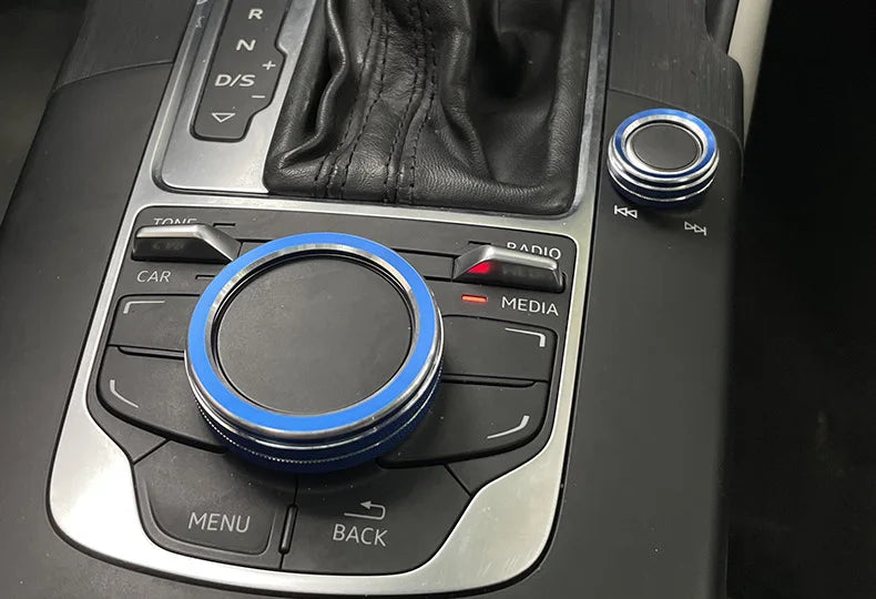 Metal Center Console Volume Knob Trim Ring for Audi A3 S3
