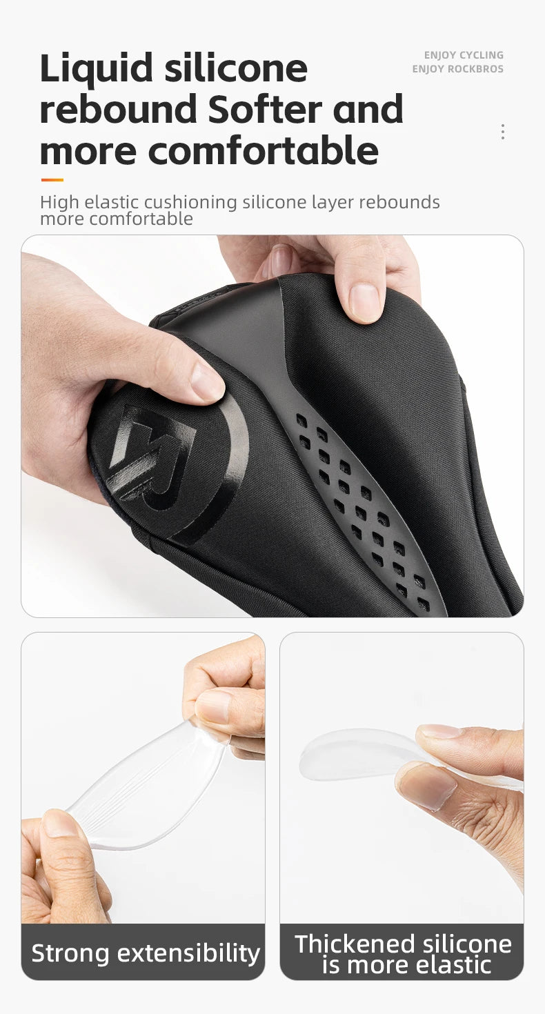 Bicycle Saddle Cover Memory Foam Gel Seat Cushion