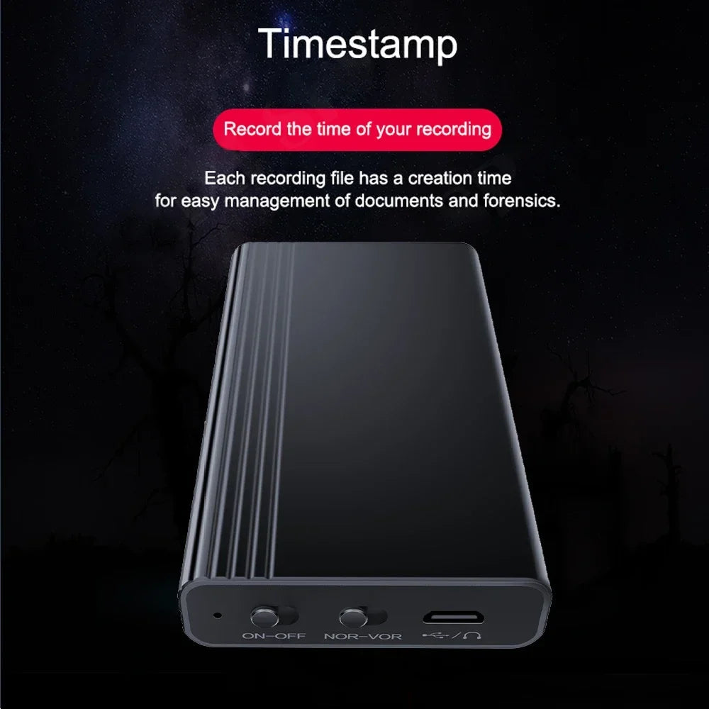 Voice Activated Recorder 500 Hours Time Mini  Built-in Magnet Small Digital Audio Recording Device Sound Dictaphone STTWUNAKE 